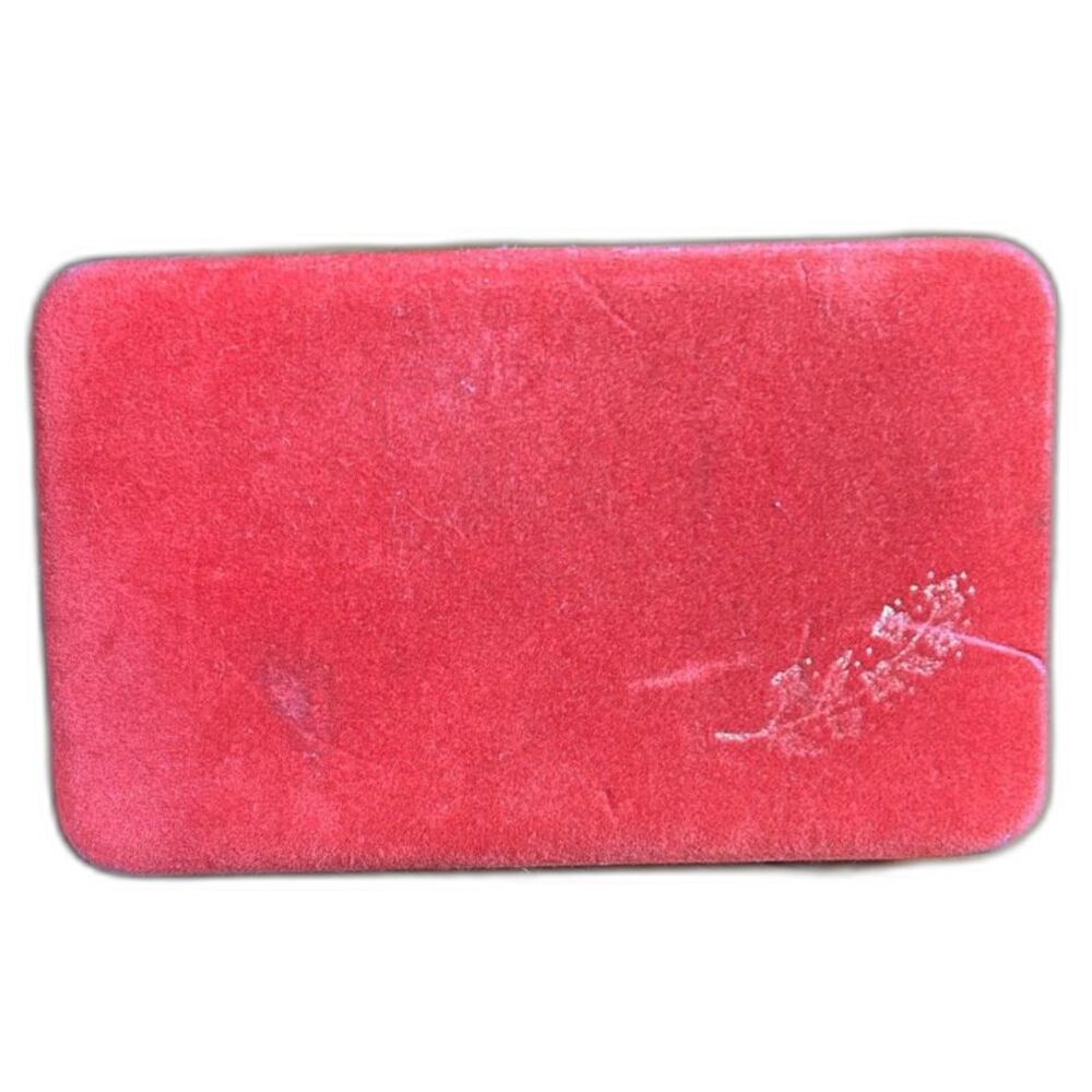 Vintage Red Felt Earring Box